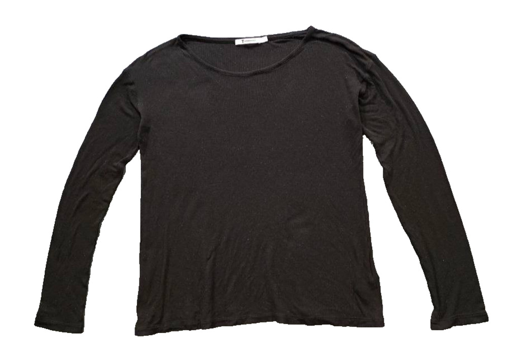 T Alexander Wang Top Women Medium Black Chic Avant-Garde 90s A010144